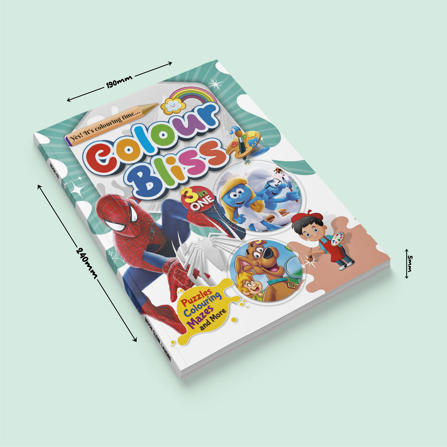 Color Bliss 3 in One | Spider Man, The Smurfs and Scooby-Doo