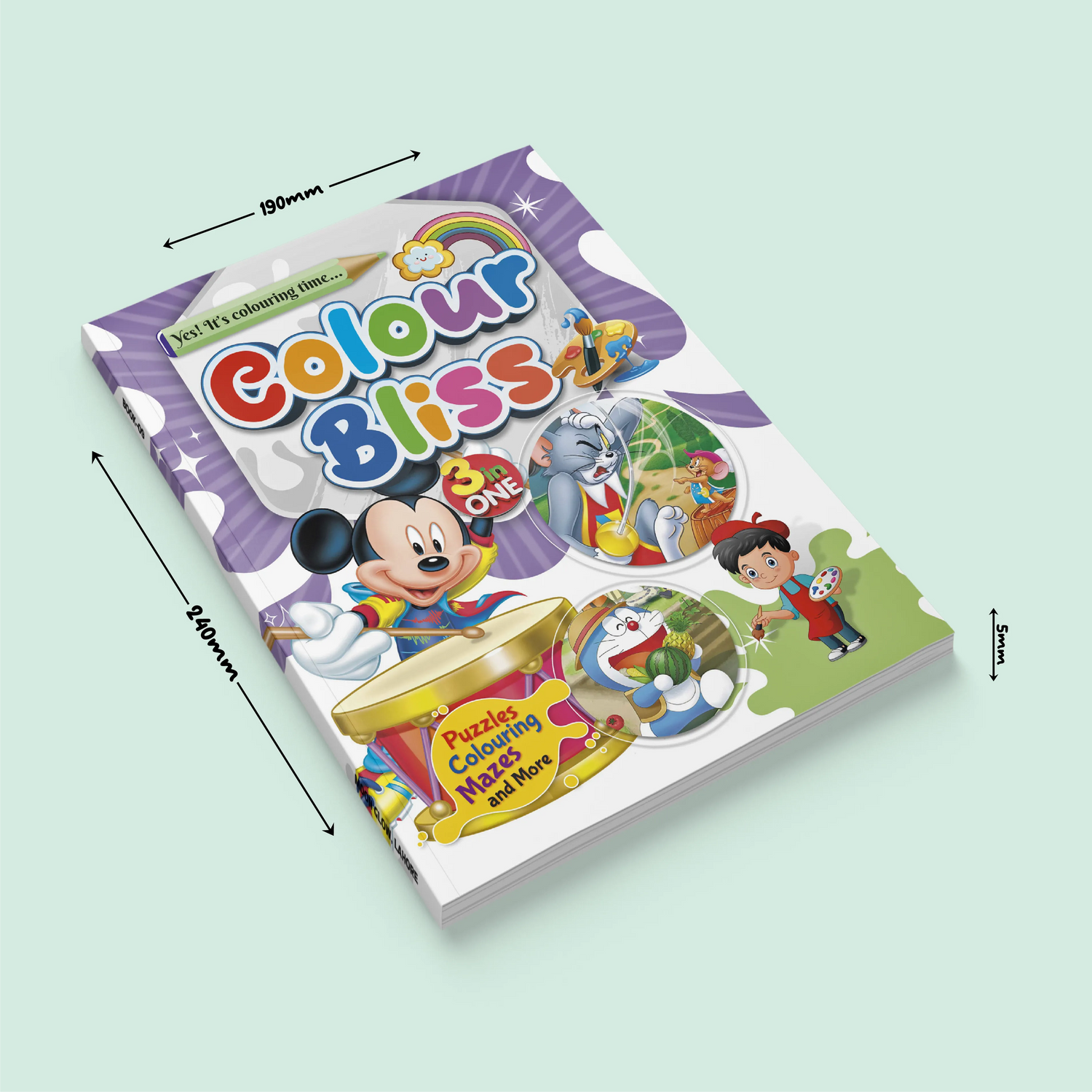 Color Bliss 3 in One | Mickey Mouse, Tom & Jerry and Doraemon