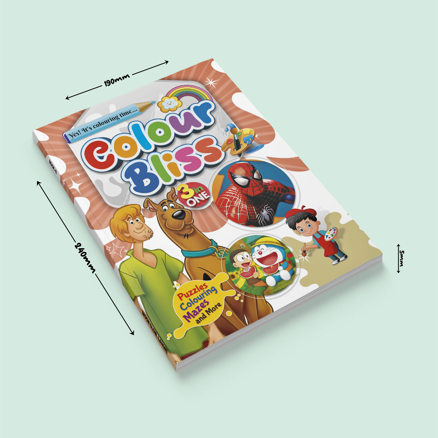 Color Bliss 3 in One | Scooby-Doo, Spider Man and Doraemon