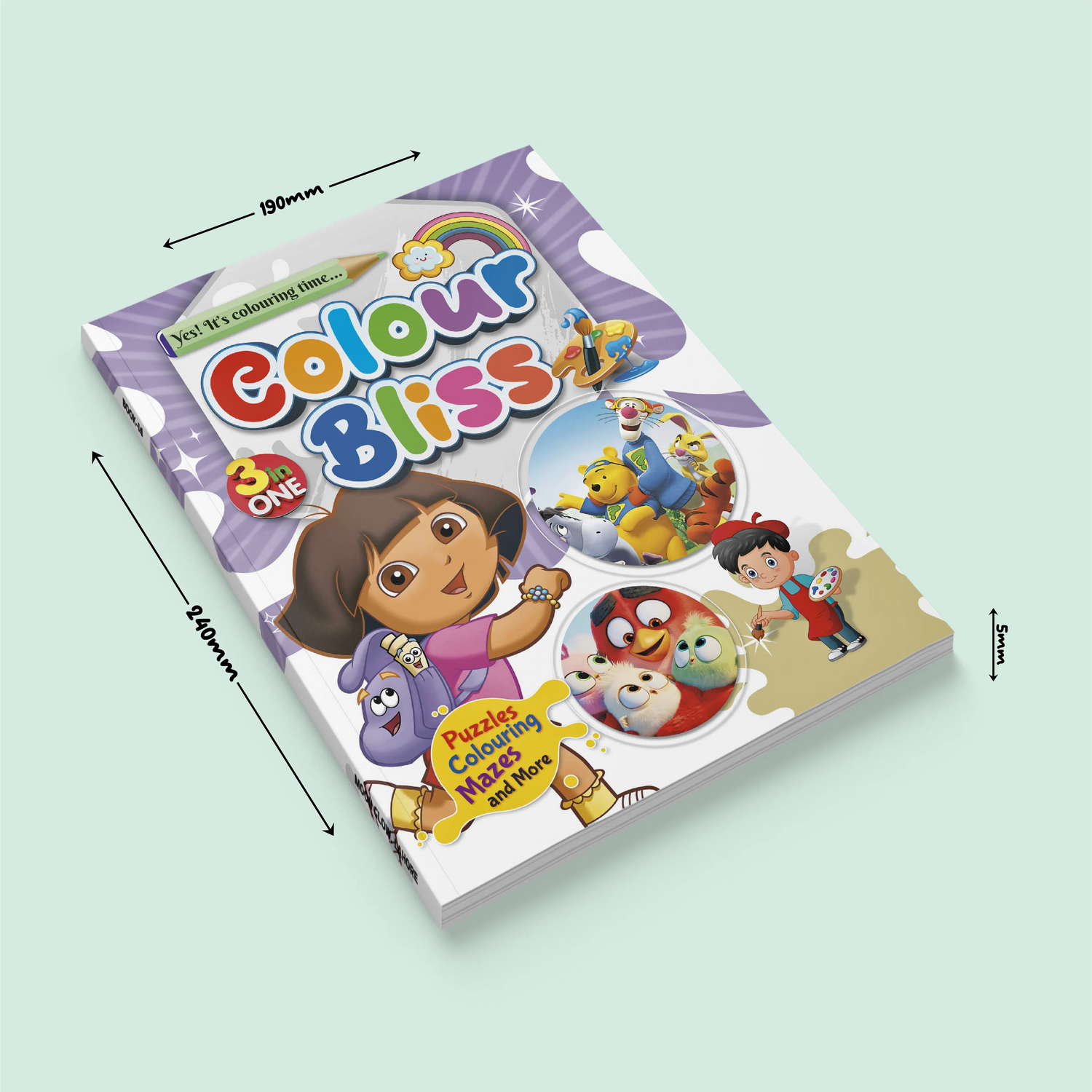 Color Bliss 3 in One | Dora, Pooh and Angry Birds