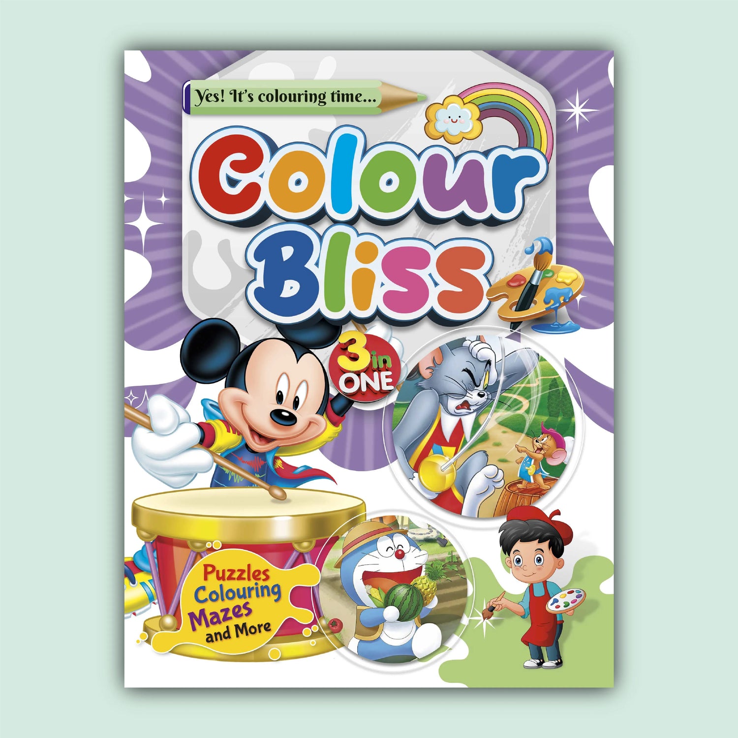 Color Bliss 3 in One | Mickey Mouse, Tom & Jerry and Doraemon