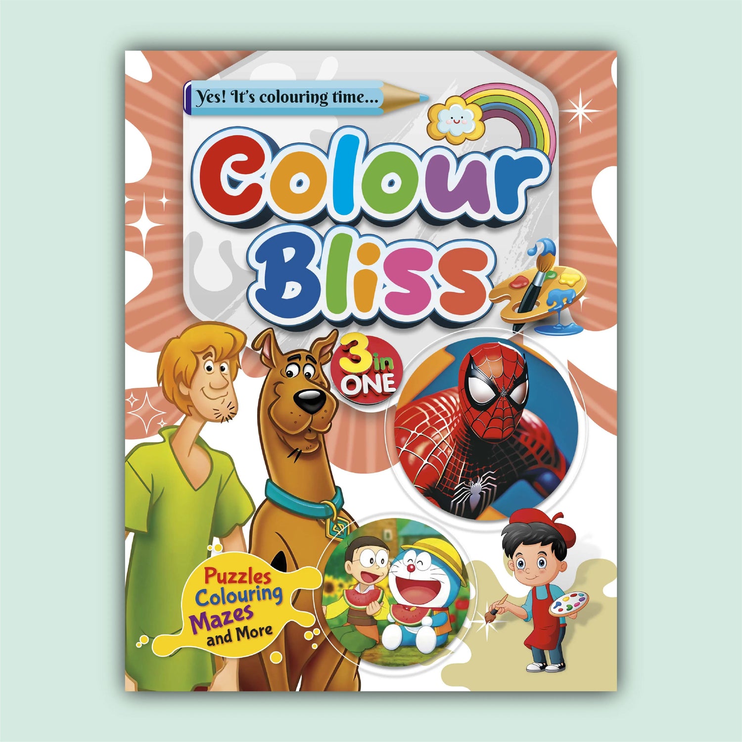 Color Bliss 3 in One | Scooby-Doo, Spider Man and Doraemon